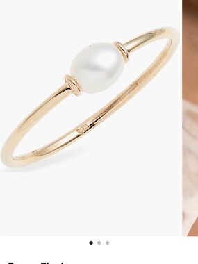 Poppy Finch 14k Keshi Pearl Ring Size 6